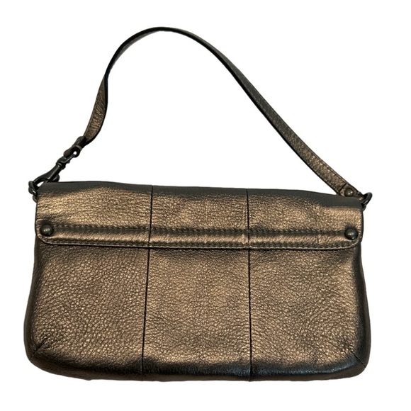 Coach Kristen Wristlet Gunmetal sparkly leather handbag - Picture 3 of 6